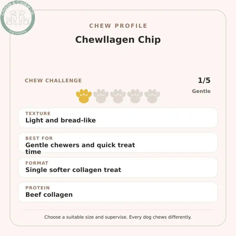 Chew Profile for Chewllagen Chip: challenge 1/5, light and bread-like