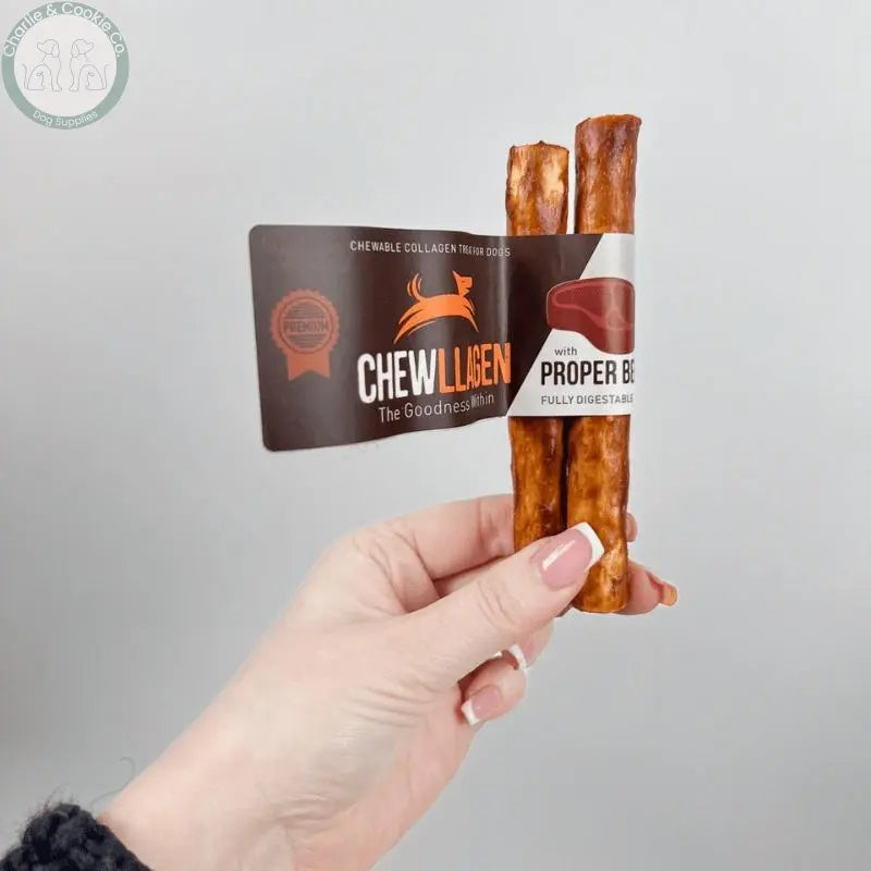 Chewllagen Medium Roll 2 Pack collagen-rich dog chews in Beef or Chicken