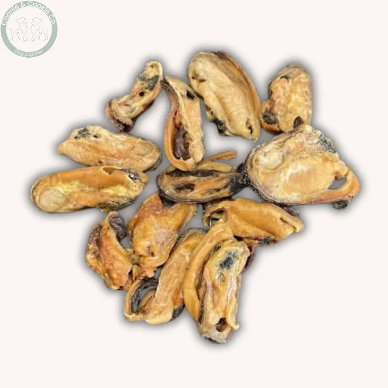 Pile of Fish D’Light dried mussel dog treats