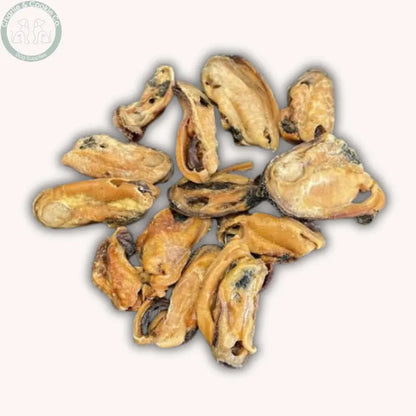 Pile of Fish D’Light dried mussel dog treats