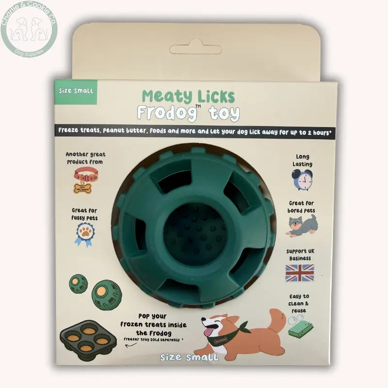 Frodog by Meaty Licks freezer treat toy for dogs, Small, Large, tray or bundle