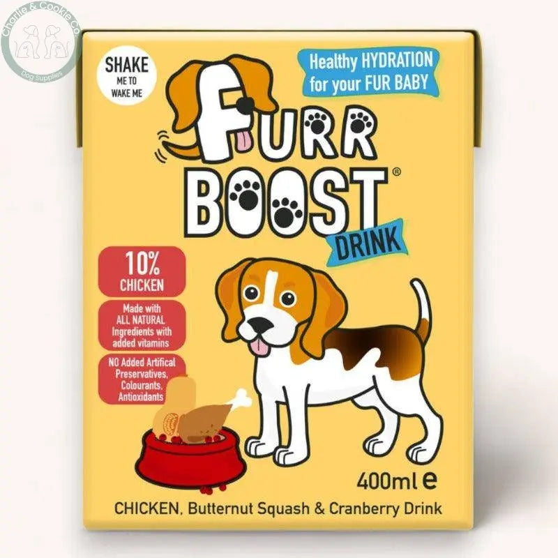 Furr Boost Drink 400ml - 6 Flavour Options - Hydration &amp; Nutrient-Rich Dog Beverage - Charlie &amp; Cookie Co.