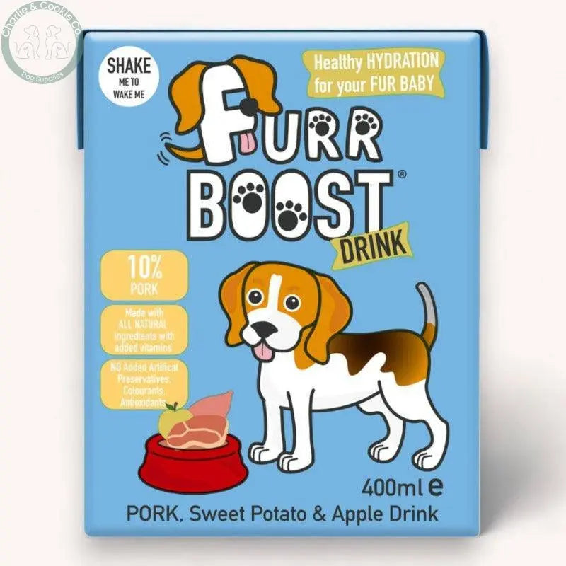 Furr Boost Drink 400ml - 6 Flavour Options - Hydration &amp; Nutrient-Rich Dog Beverage - Charlie &amp; Cookie Co.