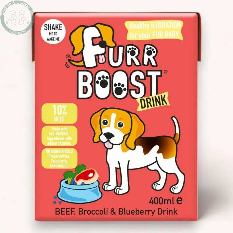 Furr Boost Drink 400ml - 6 Flavour Options - Hydration &amp; Nutrient-Rich Dog Beverage - Charlie &amp; Cookie Co.