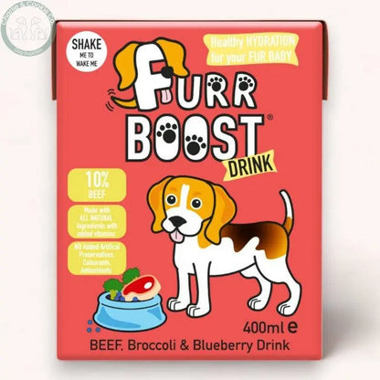 Furr Boost Drink 400ml - 6 Flavour Options - Hydration &amp; Nutrient-Rich Dog Beverage - Charlie &amp; Cookie Co.