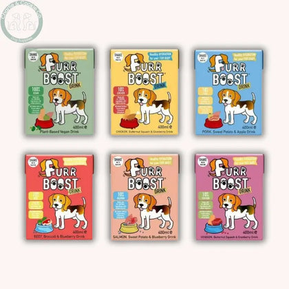 Furr Boost Drink 400ml liquid dog treat and food topper in 7 recipes