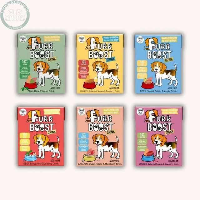 Furr Boost Drink 400ml liquid dog treat and food topper in 7 recipes