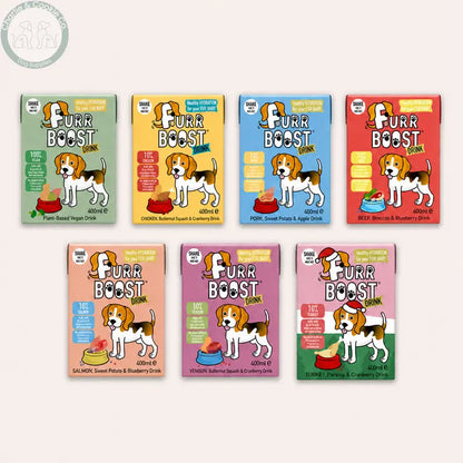 Furr Boost Drink 400ml liquid dog treat and food topper in 7 recipes