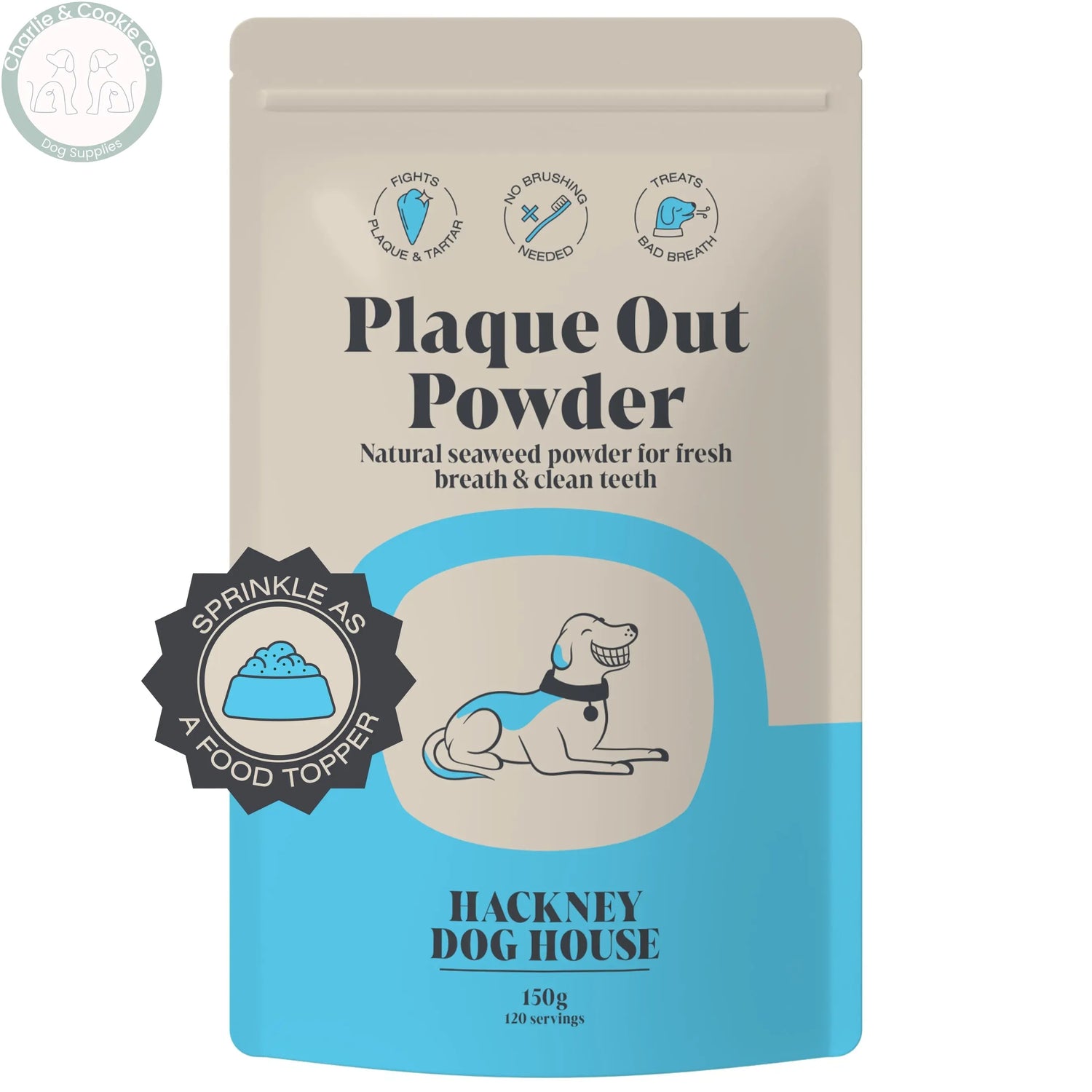 Hackney Dog House Plaque Seaweed Powder 150g | Dog &amp; Cat Topper