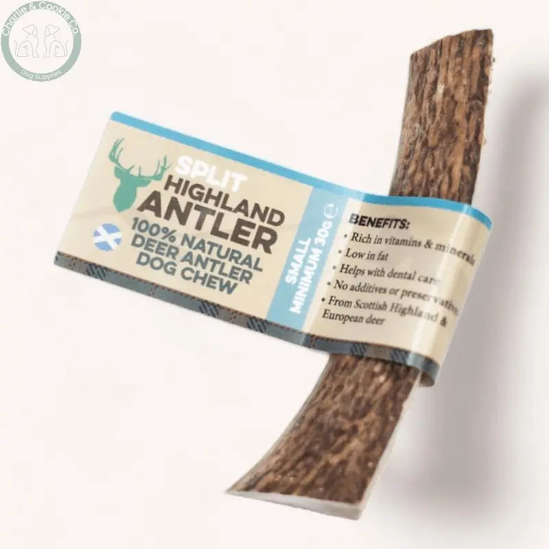 Highland Split Antler - 4 Weight Options - Dental Health Dog Chew - Charlie &amp; Cookie Co.