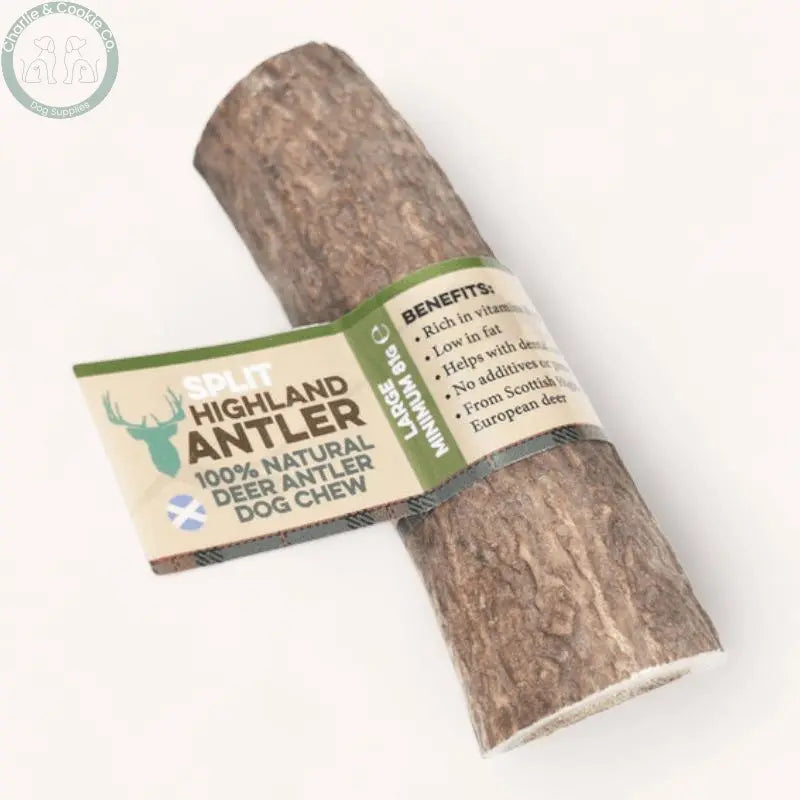 Highland Split Antler - 4 Weight Options - Dental Health Dog Chew - Charlie &amp; Cookie Co.