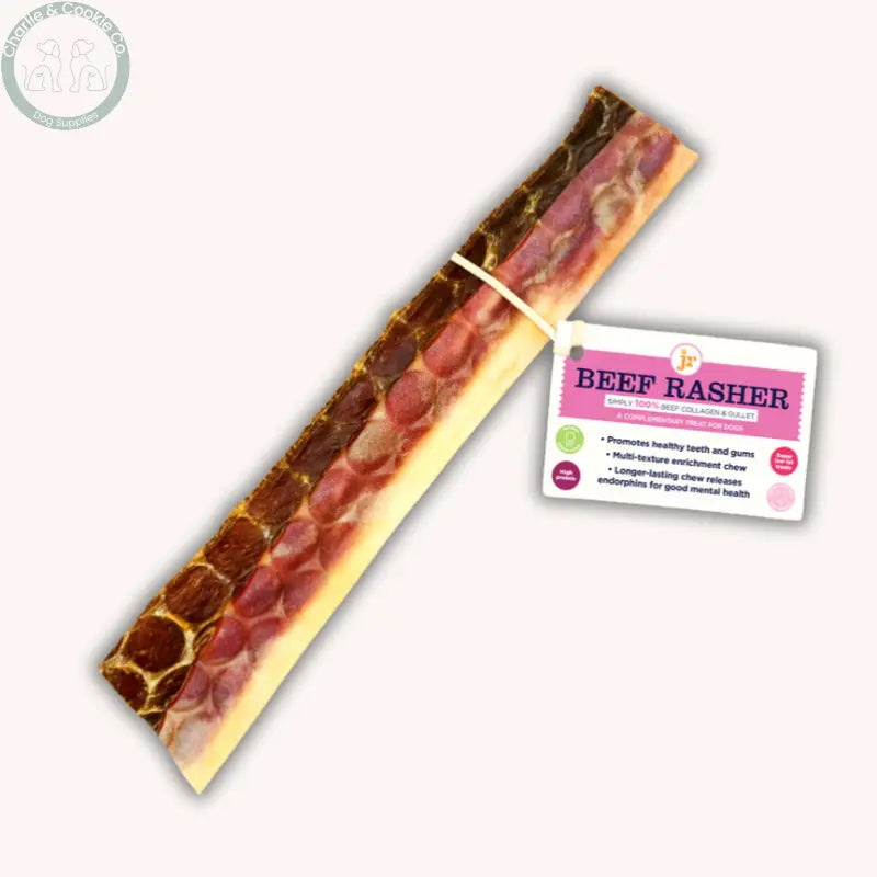 JR Pet Products Beef Rasher 30cm | Long-Lasting Natural Dog Chew
