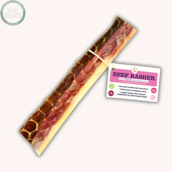 JR Pet Products Beef Rasher 30cm beef gullet dog chew