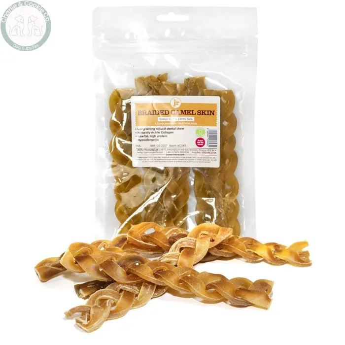 JR Pet Products Braided Camel Skin Pack of 5