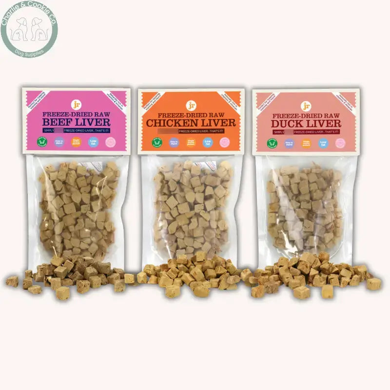 JR Pet Products Freeze-Dried Liver Treats 50g for dogs and cats, Beef, Chicken or Duck