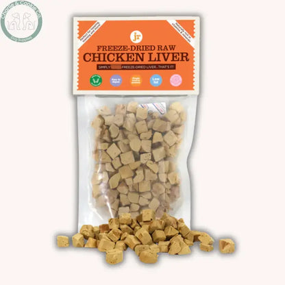JR Pet Products Freeze-Dried Liver Treats 50g for dogs and cats, Beef, Chicken or Duck