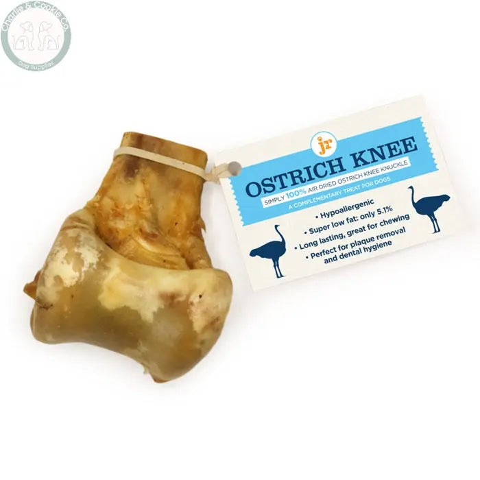 JR Pet Products Ostrich Knee Knuckle natural dog chew