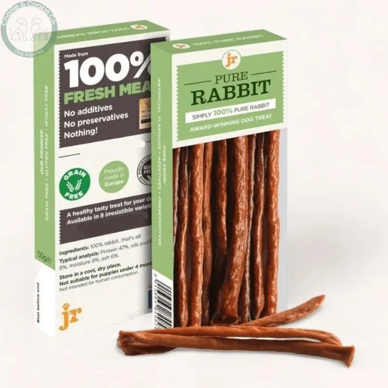 JR Pet Products Pure Meat Sticks 50g - 12 Protein Options - High-Protein, Hypoallergenic Dog Treat - Charlie &amp; Cookie Co.