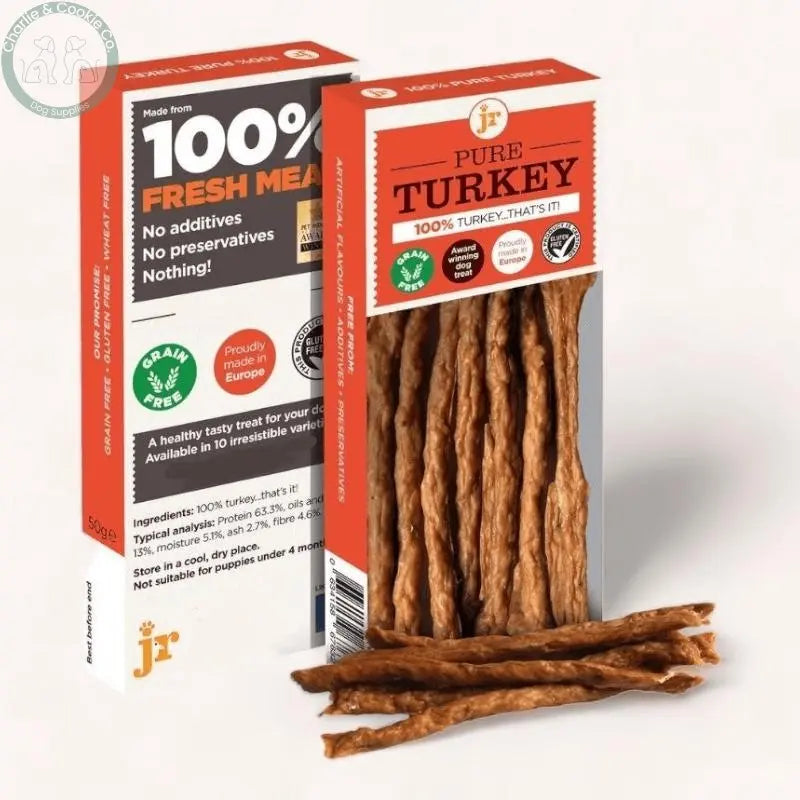 JR Pet Products Pure Meat Sticks 50g - 12 Protein Options - High-Protein, Hypoallergenic Dog Treat - Charlie &amp; Cookie Co.