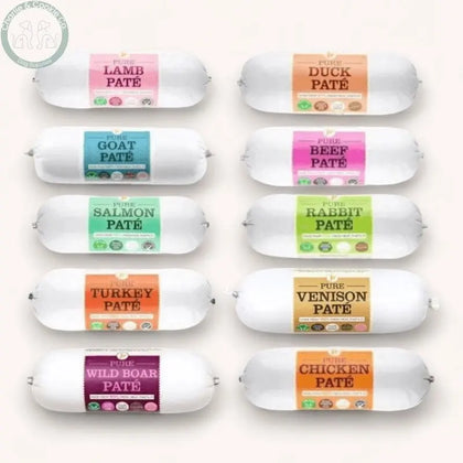 JR Pet Products Pure Pate for Dogs in 10 protein options and 80g 200g 400g sizes