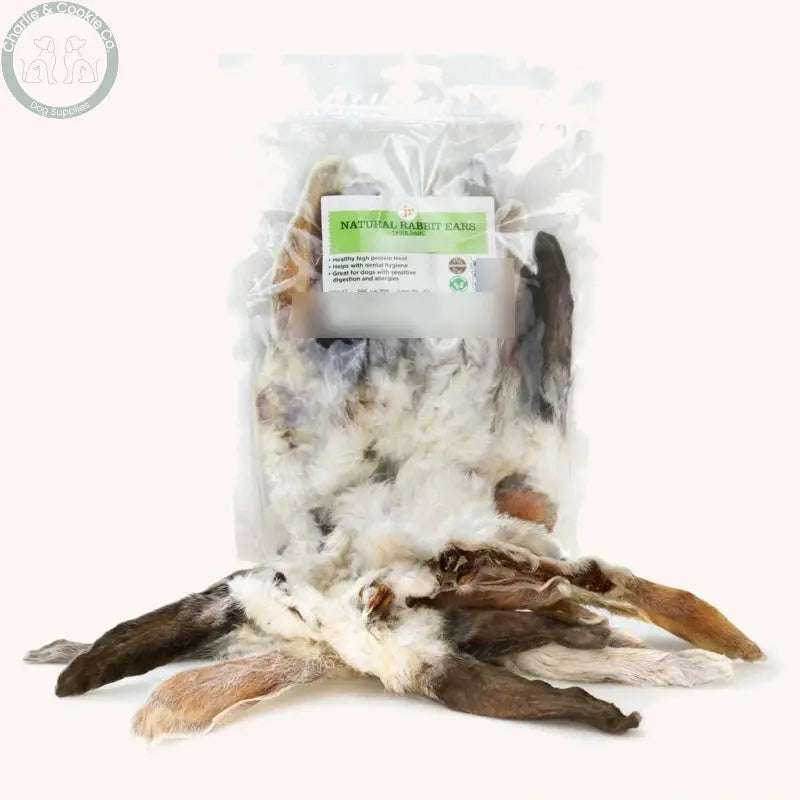 JR Pet Products Rabbit Ears with Hair 100g natural dog chew