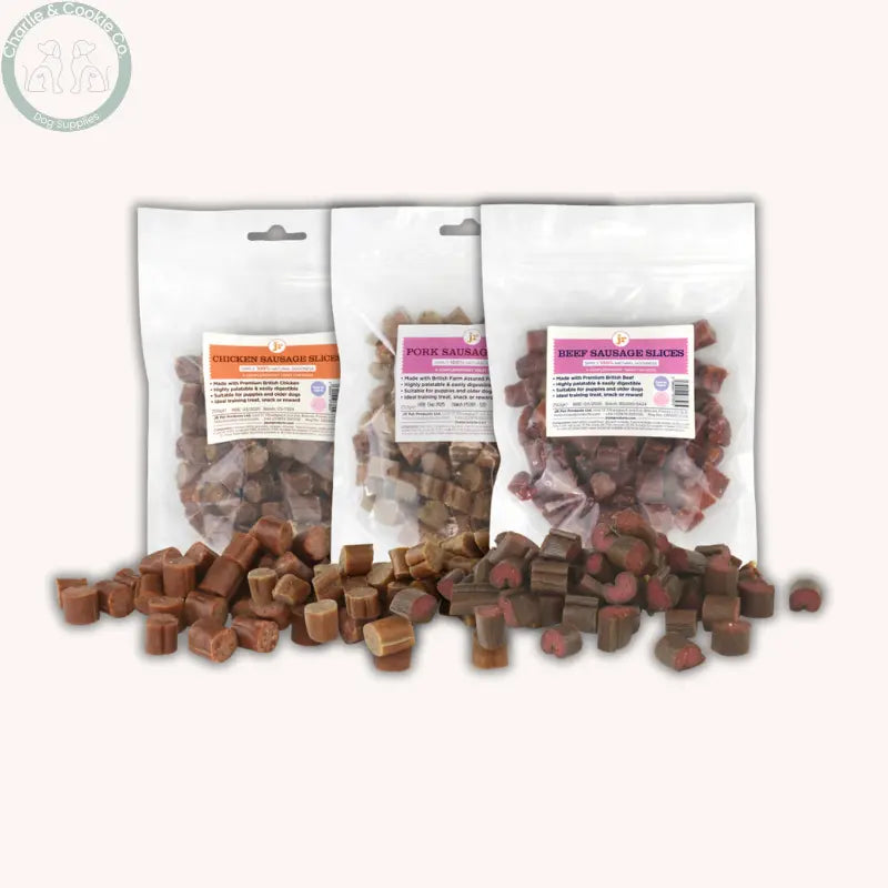 JR Pet Products Sausage Slices 250g | Chicken, Pork or Beef Training Treats for Dogs JR Pet Products