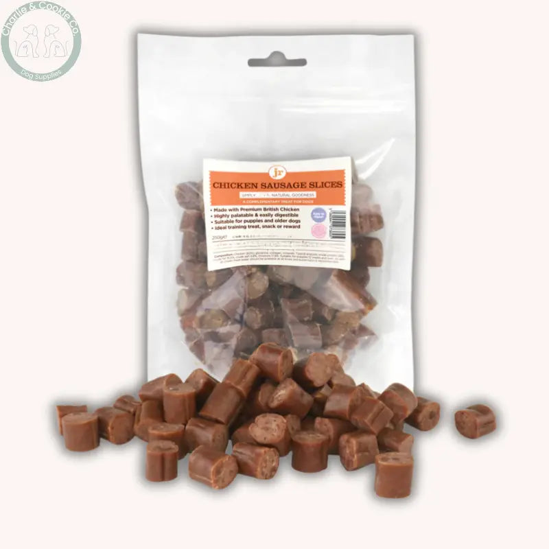 JR Pet Products Sausage Slices 250g dog training treats in six recipes