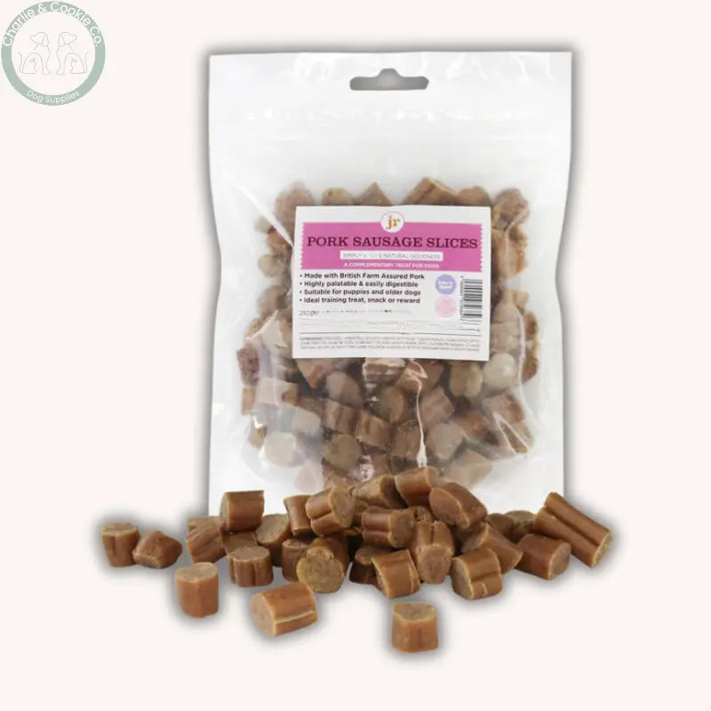 JR Pet Products Sausage Slices 250g | Chicken, Pork, Beef, Duck, Game Bird or Hog Roast Training Treats for Dogs