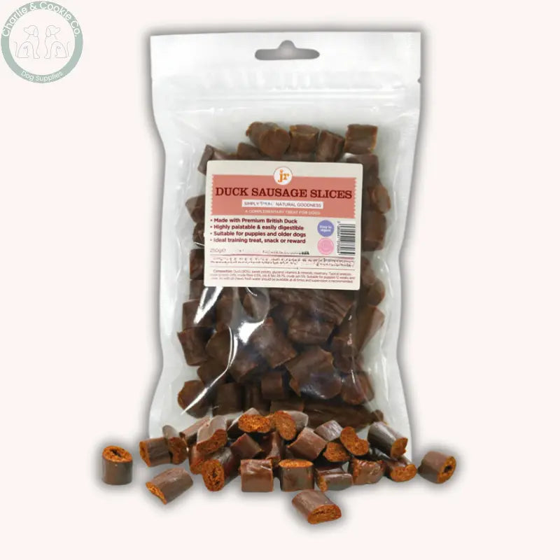 JR Pet Products Sausage Slices 250g | Chicken, Pork, Beef, Duck, Game Bird or Hog Roast Training Treats for Dogs