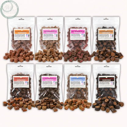 JR Pet Products Sausage Slices 250g dog training treats in eight recipes