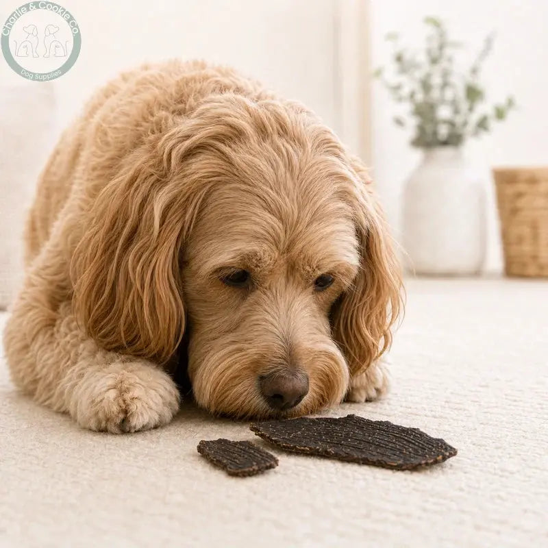 Dog sniffing JR Pet Products Ostrich Fillets