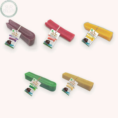 K2 Himalayan Yak Chew for dogs in Blueberry, Strawberry, Mango, Mint and Peanut Butter flavours