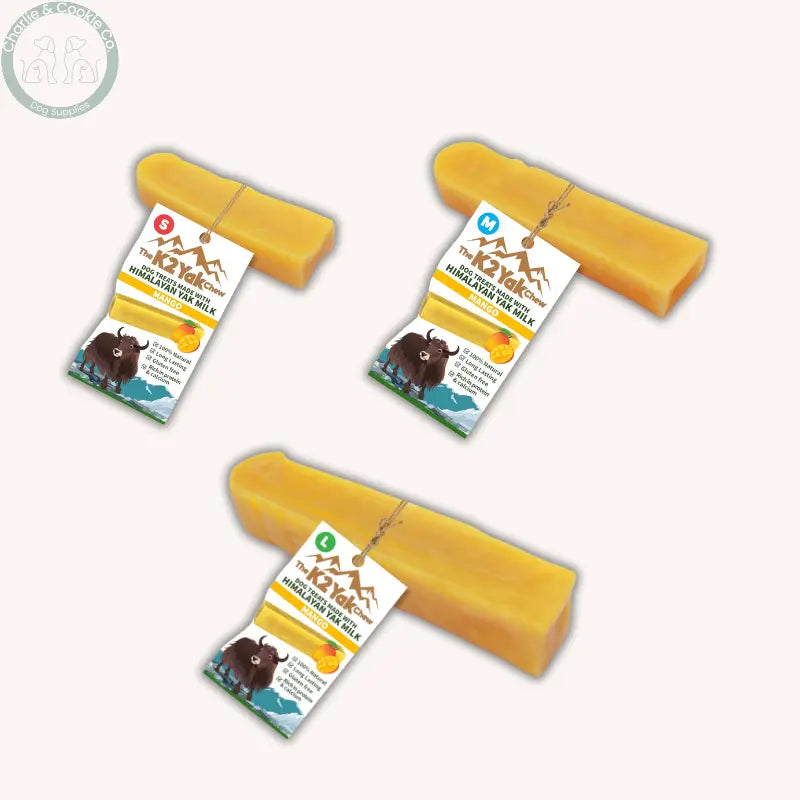 K2 Yak Chew – Mango Flavour | Natural Himalayan Dog Chew (Small, Medium or Large) The K2 Yak Chew