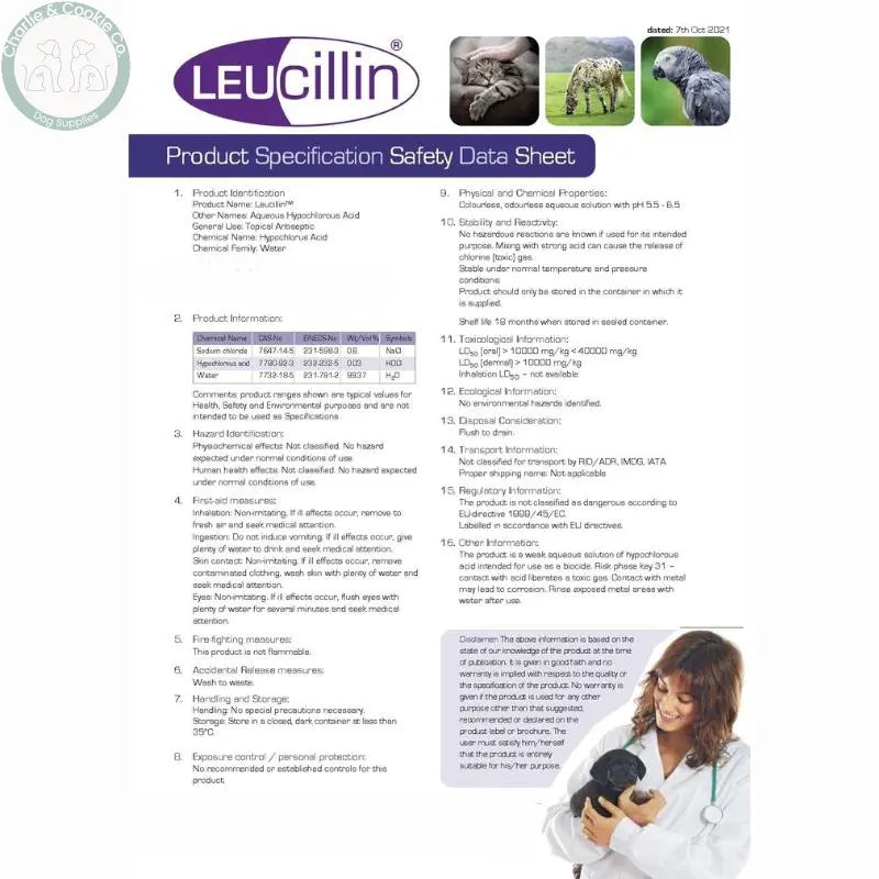 Leucillin Hypochlorous Antiseptic Spray - Safe &amp; Effective Leucillin