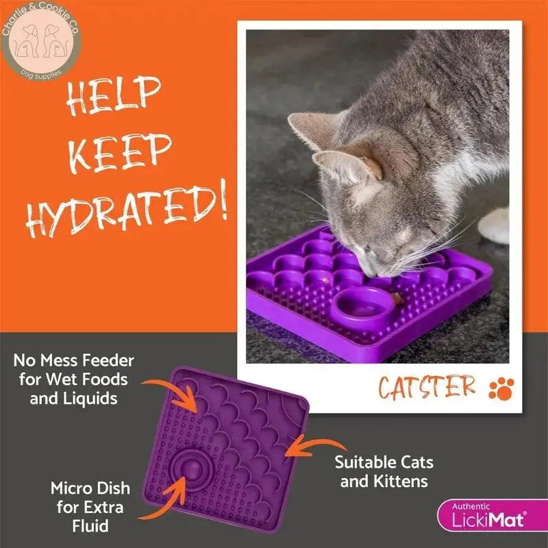 LickiMat Catster | Enrichment Slow Feeders for Cats LickiMat