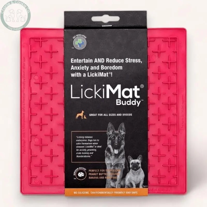 LickiMat Classic Buddy Enrichment Lick Mat for Dogs - 10 Colours - Calm, Soothe &amp; Engage - Charlie &amp; Cookie Co.