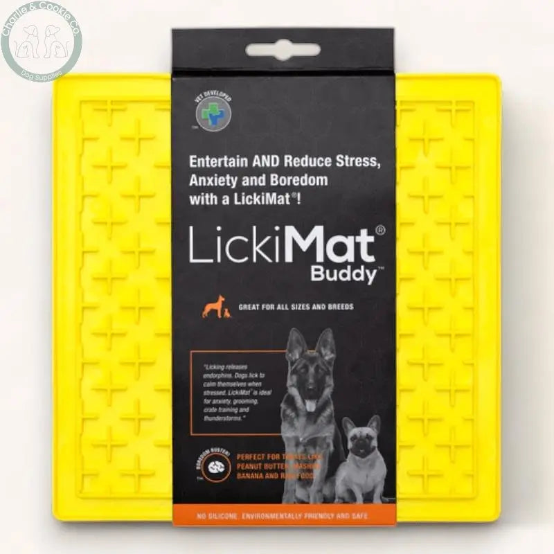 LickiMat Classic Buddy Enrichment Lick Mat for Dogs - 10 Colours - Calm, Soothe &amp; Engage - Charlie &amp; Cookie Co.