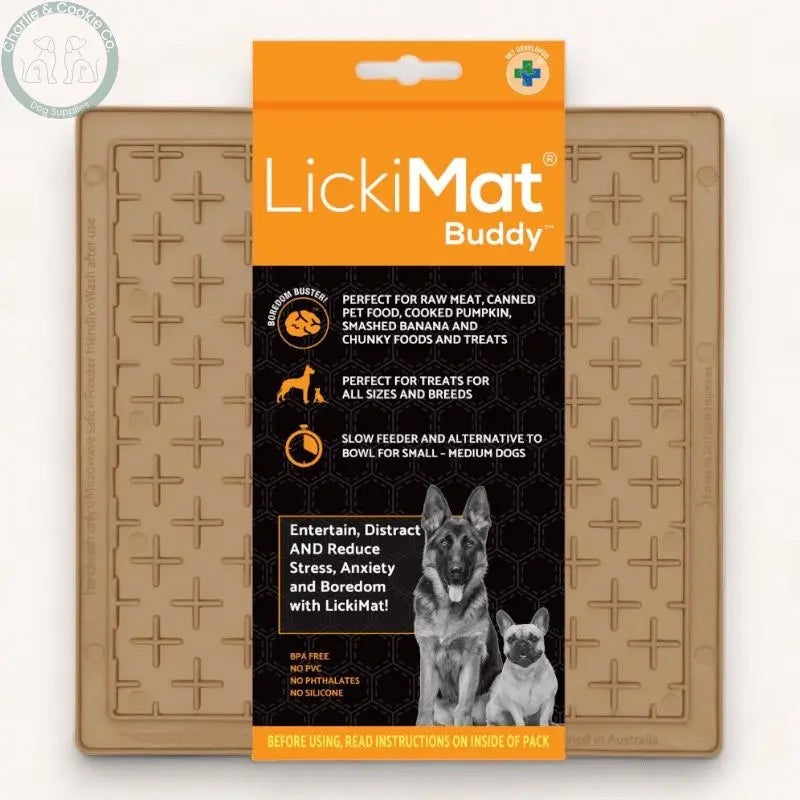 LickiMat Classic Buddy Enrichment Lick Mat for Dogs - 10 Colours - Calm, Soothe &amp; Engage - Charlie &amp; Cookie Co.