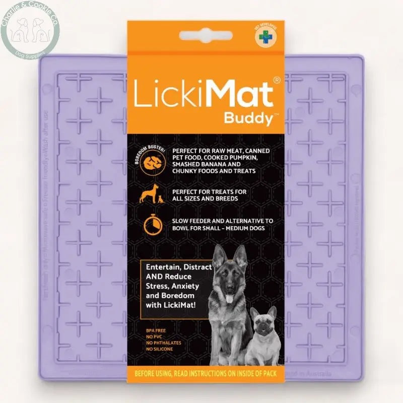 LickiMat Classic Buddy Enrichment Lick Mat for Dogs - 10 Colours - Calm, Soothe &amp; Engage - Charlie &amp; Cookie Co.