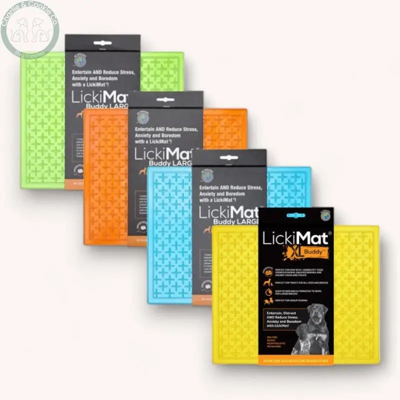 LickiMat Classic Buddy XL Enrichment Lick Mat for Dogs - 4 Colours - Anxiety Relief &amp; Slow Feeder - Charlie &amp; Cookie Co.