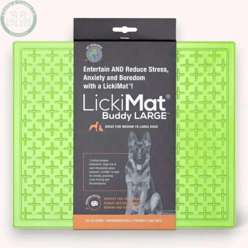 LickiMat Classic Buddy XL Enrichment Lick Mat for Dogs - 4 Colours - Anxiety Relief &amp; Slow Feeder - Charlie &amp; Cookie Co.