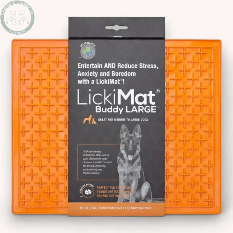 LickiMat Classic Buddy XL Enrichment Lick Mat for Dogs - 4 Colours - Anxiety Relief &amp; Slow Feeder - Charlie &amp; Cookie Co.