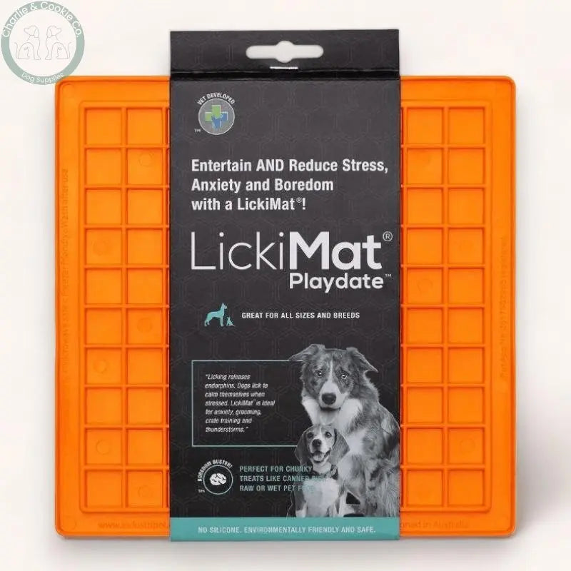 LickiMat Classic Playdate Enrichment Lick Mat for Dogs - 10 Colours - Anxiety Relief &amp; Slow Feeder - Charlie &amp; Cookie Co.