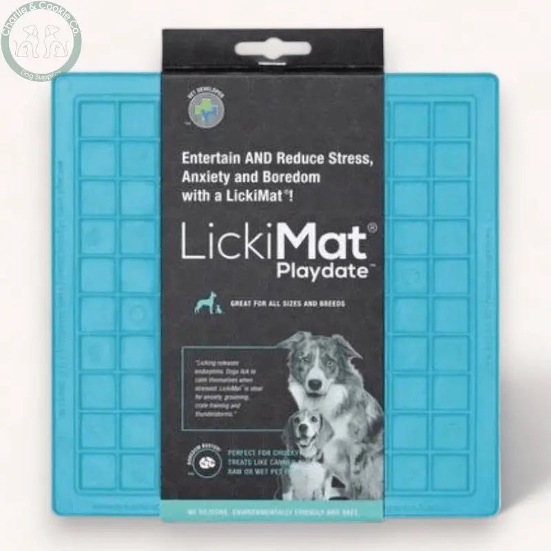 LickiMat Classic Playdate Enrichment Lick Mat for Dogs - 10 Colours - Anxiety Relief &amp; Slow Feeder - Charlie &amp; Cookie Co.