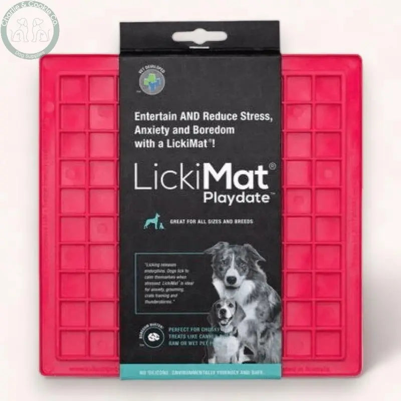 LickiMat Classic Playdate Enrichment Lick Mat for Dogs - 10 Colours - Anxiety Relief &amp; Slow Feeder - Charlie &amp; Cookie Co.