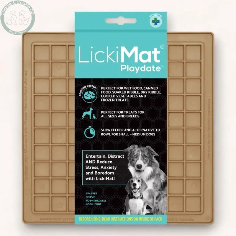 LickiMat Classic Playdate Enrichment Lick Mat for Dogs - 10 Colours - Anxiety Relief &amp; Slow Feeder - Charlie &amp; Cookie Co.