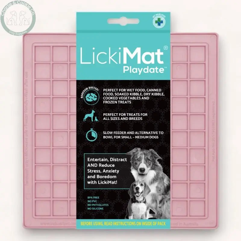 LickiMat Classic Playdate Enrichment Lick Mat for Dogs - 10 Colours - Anxiety Relief &amp; Slow Feeder - Charlie &amp; Cookie Co.