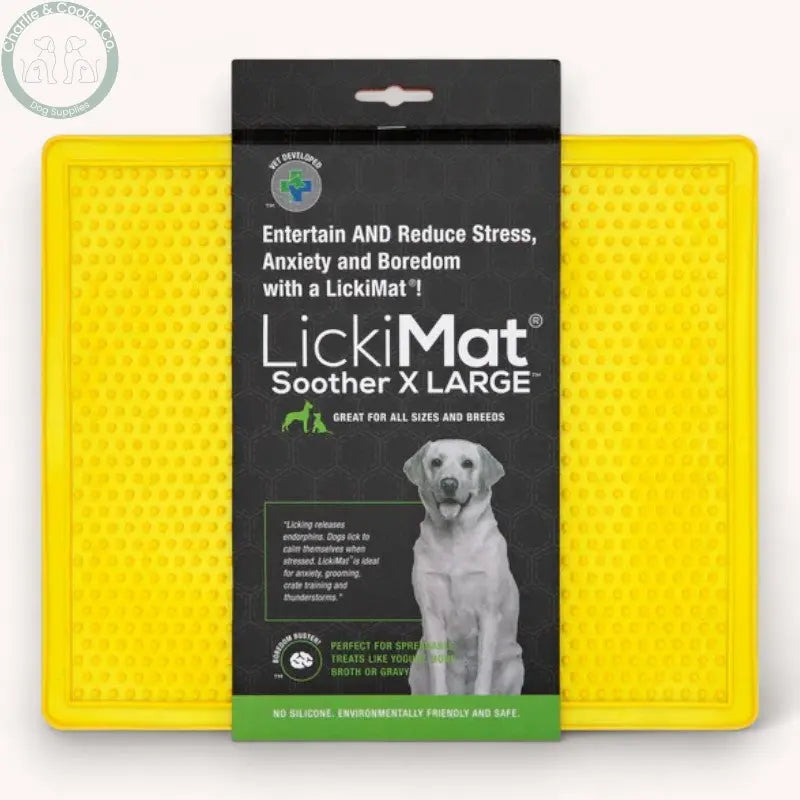 LickiMat Classic Soother XL Enrichment Lick Mat for Dogs - 4 Colours - Anxiety Relief &amp; Slow Feeder - Charlie &amp; Cookie Co.