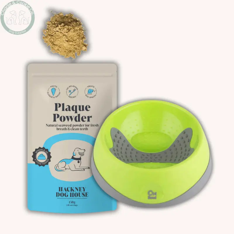 LickiMat Dog OH Bowl and Plaque Powder Bundle Charlie & Cookie Co.