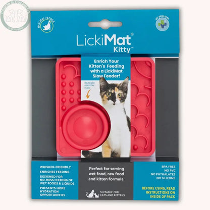 LickiMat Kitty &amp; Catster | Enrichment Slow Feeders for Cats – 2 Designs LickiMat